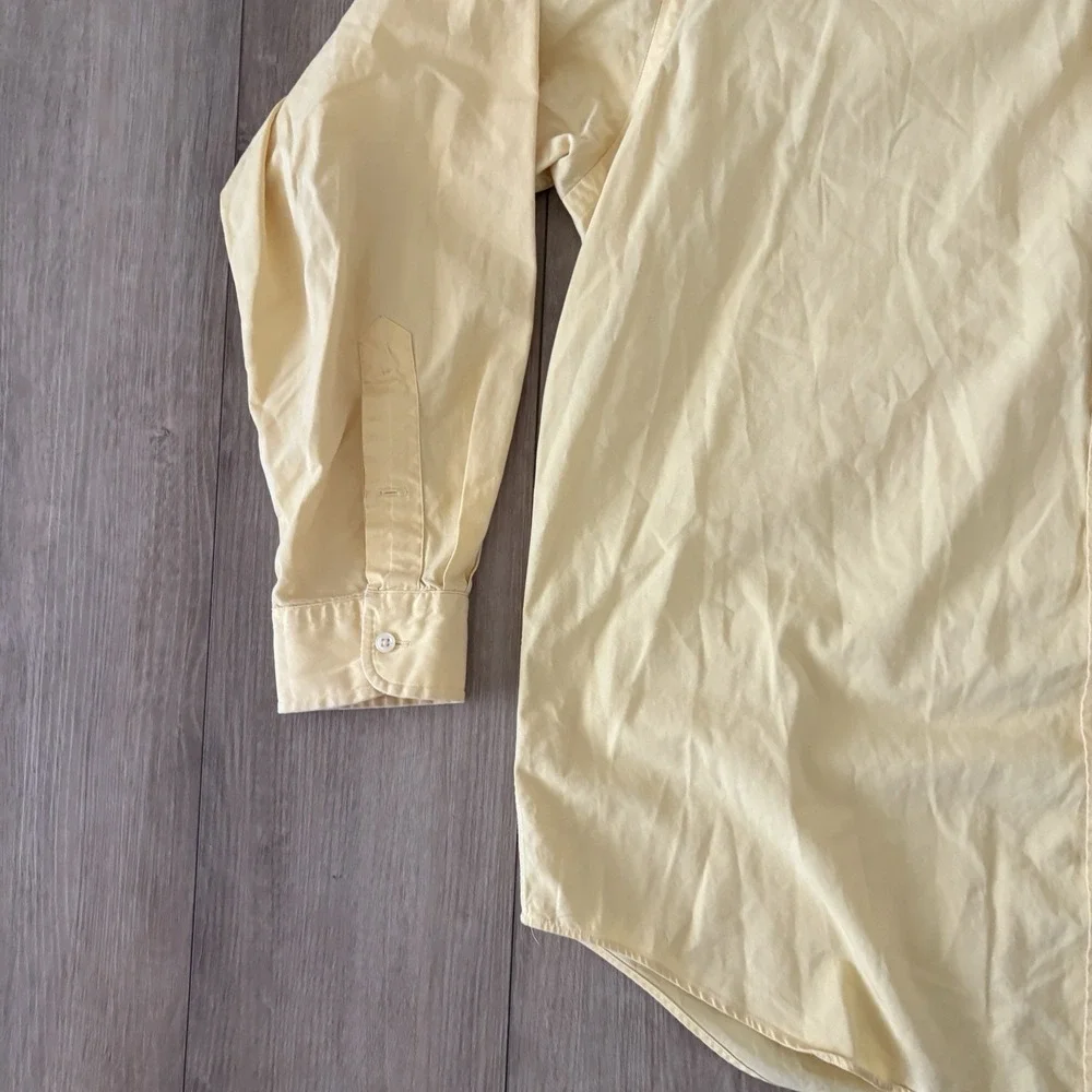 Vintage Polo Ralph Lauren Blake Button Down Shirt Mens L Yellow Long Sleeve